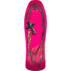 Powell Peralta Skateboard Deck Underhill Cross Pink Foil Old School Reissue