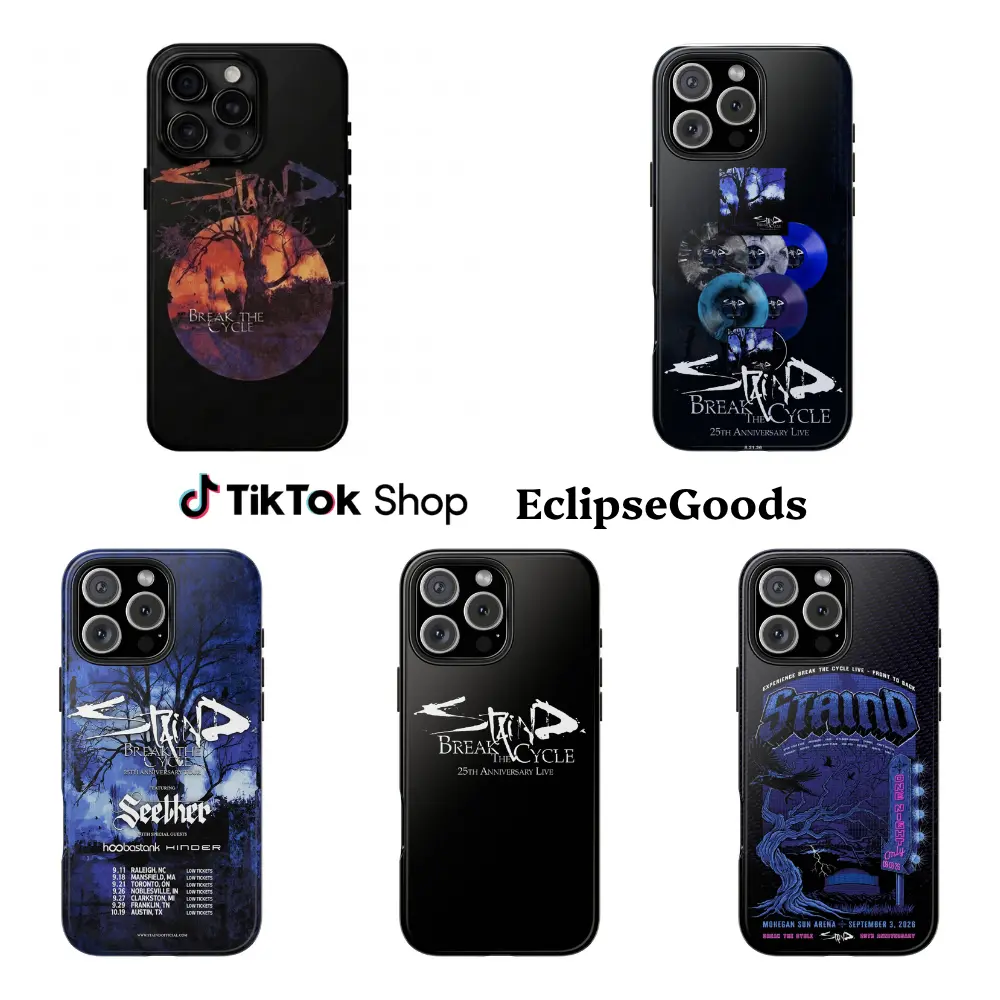 Staind Break The Cycle Tour 2026 Phonecase, 25th Anniversary Rock Band Phonecase, Vintage Alternative Metal Concert Phonecase, Fan Gift
