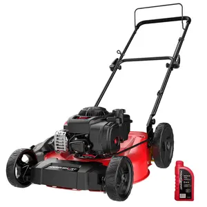 PowerSmart Gas Lawn Mower 21-Inch, 125cc Briggs and Stratton E300 Engine, 2-in-1 Mulching Push Mower with High Rear Wheels,Quick Start,Easy Start,Quick Fold,Easy Assembly,Fuel Efficient, Weather Resistant(B8721C B8721P B8721S)
