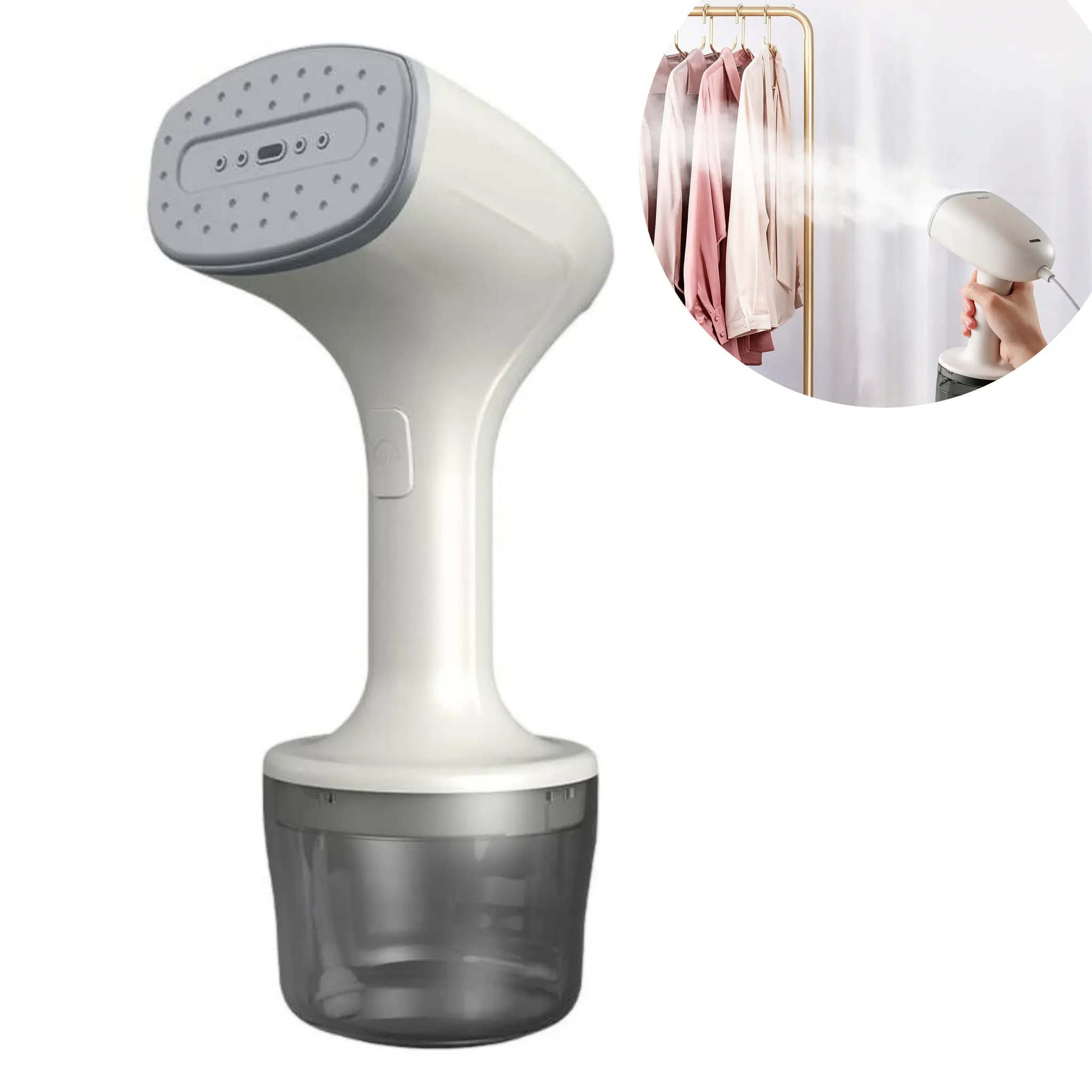 1000W Travel Steamer for Clothes, Portable Handheld Garment Steamer with Ceramic Heating Plate, Fast 30-Second Heat-Up, Wrinkle Remover for Home & Travel