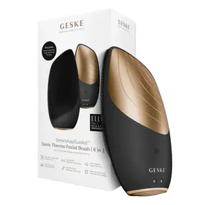 GESKE SmartAppGuided™ Sonic Thermo Facial Brush | 6 in 1 | Skin Cleansing | Cleansing Brush with Thermal Function | Facial Massager | Electric Facial Brush | Facial Cleansing Device