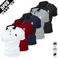 Men’s Solid-Color Collared Golf Polo Shirt - Soft Polyester Fabric, Casual Sportswear, Fashion Apparel, Everyday Essential for Outdoor & Business Wear, Smart Casual Style