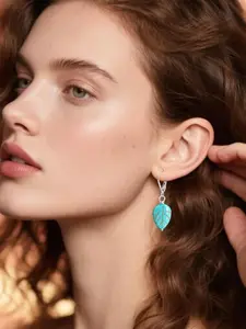 New Turquoise Stone Bead Earrings, Western Style Pendant Earrings for Women, Elegant Jewelry Accessories, Perfect Gift for Her, Turquoise Dangle Earrings