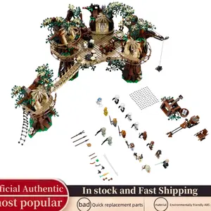 1990PCS/PZS in stock new forest tribe Ewok village compatible 10236 05047 81049 180016 high difficulty puzzle block brick model set home decoration desktop ornaments children's creative DIY handicrafts STEAM toys Christmas and birthday gifts