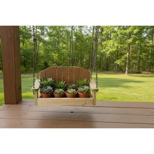 Miniature Porch Swing Planter – Rustic Charm for Your Porch or Garden