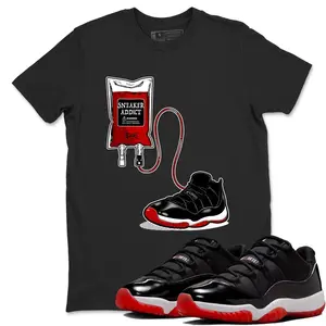 Unisex T-shirt to match Jordan 11 Bred - Sneaker Therapy. 100% Cotton for Casual Wear. Comfortable Summer Unisex T-Shirt to match Jordan Sneaker. Streetwear Style. urban outfitters