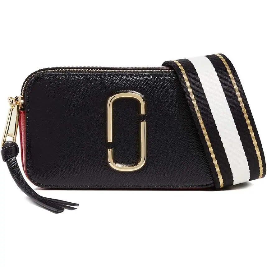 Marc Jacobs Womens The Snapshot Crossbody Bag  - Black/Red M0012007-011