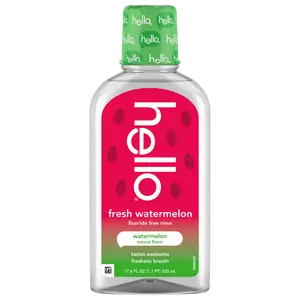 hello kids watermelon fluoride free mouthwash