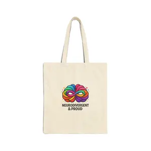 Neurodivergent & Proud Tote, Autism Acceptance, Autistic Pride Canvas Bag