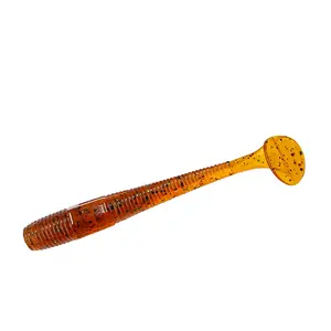 Intech Long Heel 4" Paddle Tail Swimbait (6 ct) Soft Plastic with Wide Round Tail for Rhythmic Swim Action and Versatile Rigging