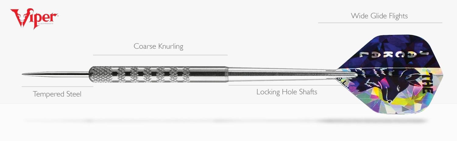 Viper Jackal Darts 80% Tungsten Steel Tip Darts In Wallet 21 Grams