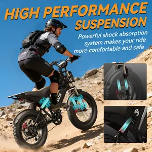 YOULON Adult Electric Bike 1500W Peak Motor 48V 20AH Battery 75 Miles Range 20×4” Fat Tire Off-Road E-Bike with Dual Hydraulic Brakes Carbon Steel Frame 330LB Load 30MPH Top Speed All-Terrain Commuter Mountain Electric Bicycle for Adults