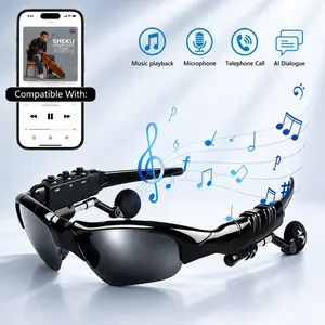 Smart Glasses, 2026 Bluetooth Audio Smart Glasses with Voice Assistant, HD Hands-Free Calling, UV Protection Eyeglasses,Wearable Sunglasses for Driving Outdoor Sports, Men Gift