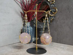 Scale Double Sphere Stand - Gold & Silver