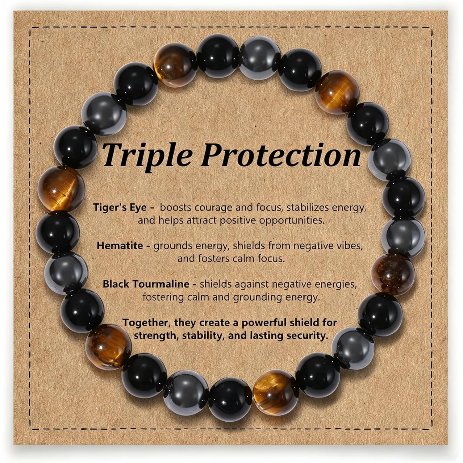 8mm Natural Stone Beaded Bracelet for Women Healing Crystal for Men Stress Relief Jewelry Gift
