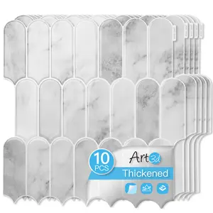 【New】Art3d Peel & Stick Backsplash – 12"x12" Thickened Self-Adhesive Wall Tiles, 10-Pack for Kitchen & Bathroom Decor