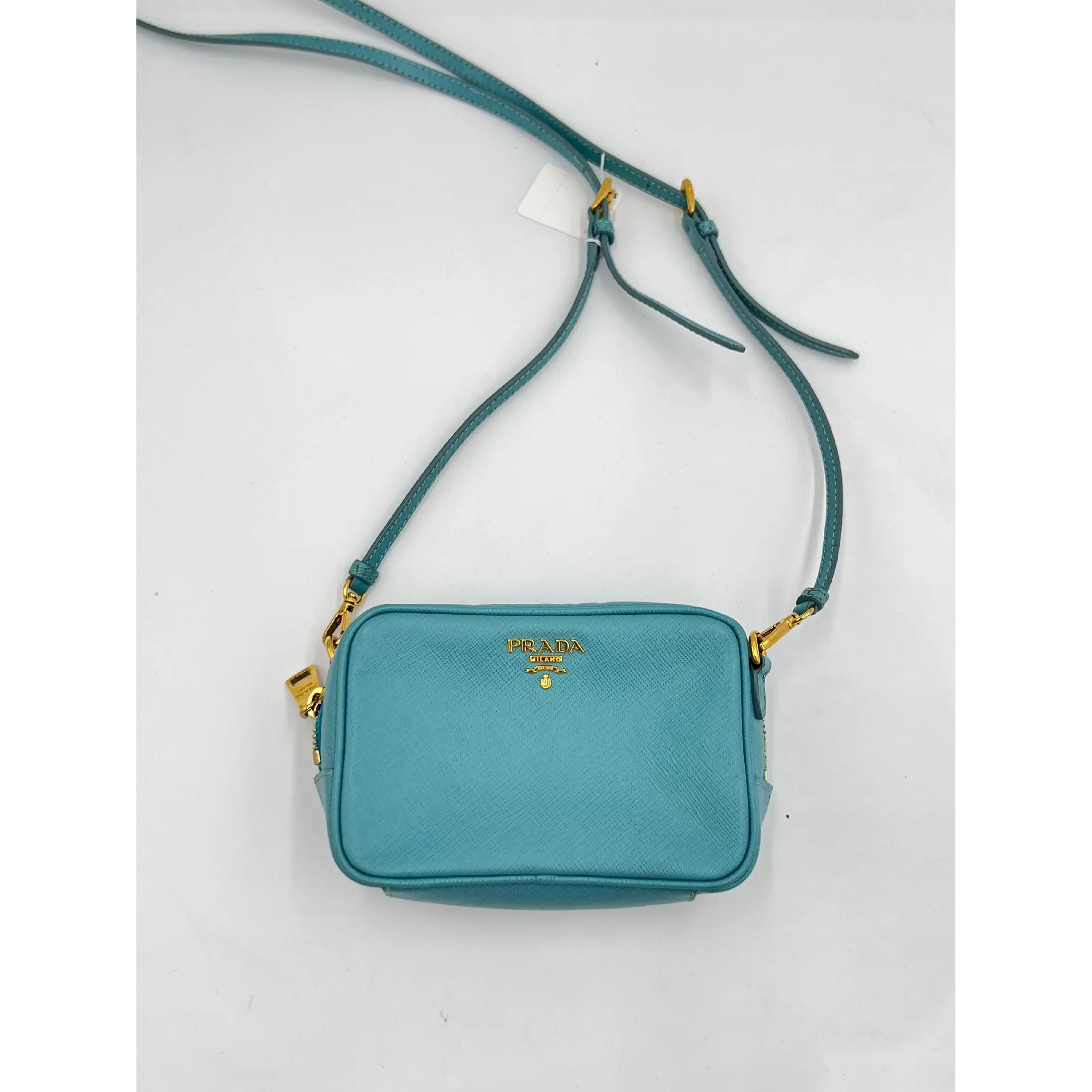 Pre-owned Leather Shoulder Bags Prada Saffiano Camera Bag