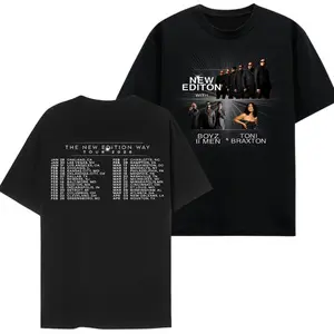 The New Edition Way Tour 2026 T-Shirt, Vintage R&B Concert Tee with Boyz II Men & Toni Braxton, Retro Music Tour Shirt for Fans, Soft Cotton Unisex Top