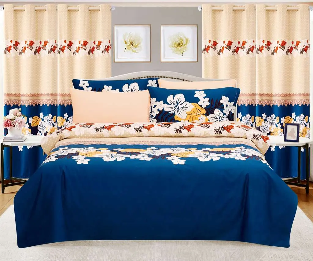 King Size 3 set Soft Sheet & Pillowcase of (8PCS), Breathable, Smooth Fabric, Clean Look, All-Seasons Bedding Set