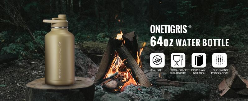 【TikTokShopBlackFriday】OneTigris 64oz Portable Cold & Hot Stainless Steel Water Bottle with Straw - Reusable Drinkware, Washable Tumbler, Perfect Gift for Dad & Mom Vacuum Insulated Flask Insulated Thermos