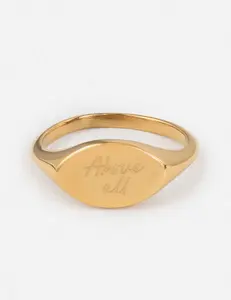 Above All Oval Signet Ring