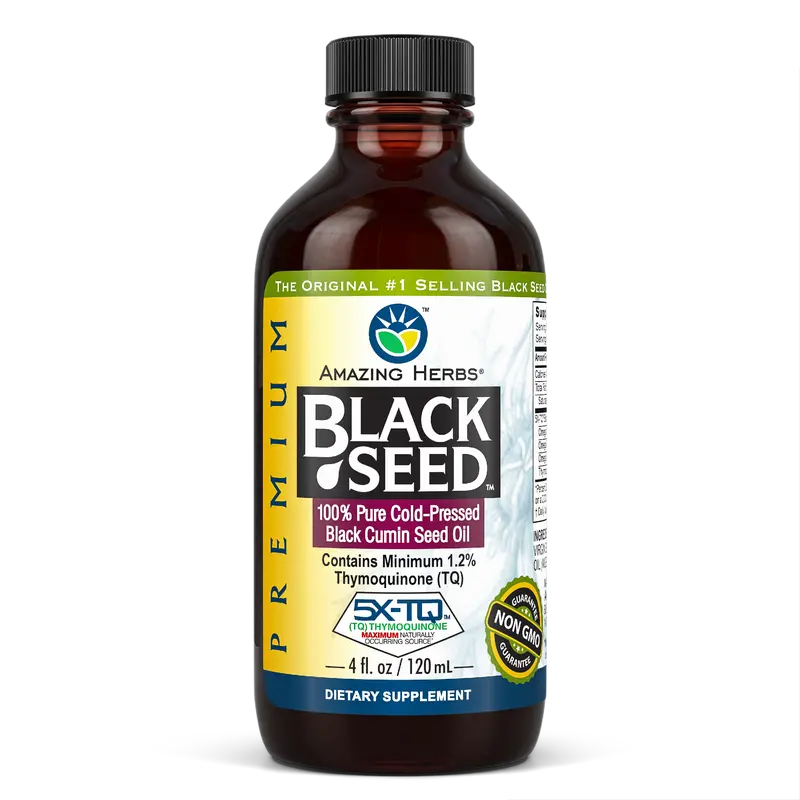 Amazing Herbs Premium Black Seed Oil Bottle (4oz), Health, Vitamin, Supplement, Immunity