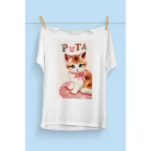 Puta Kitten T-Shirt * Oddly Specific Shirt * Weirdcore Clothing * Grunge Clothes * Latina * Angelcore Coquette * Bimbocore Fairycore