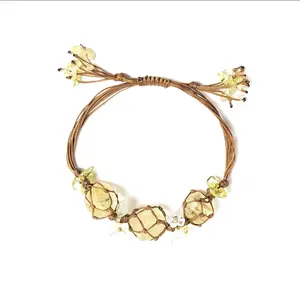 GX Magic House Osmanthus Tree and Vitality Hand-woven Natural Stone Bracelet with Floral Accents Fashion accessories, holiday gifts, Christmas outfits