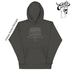 Feral Boot Stitch Hoodie - Classic Cotton Hoodie with Front Pocket, Hooded Design, and Graphic Print