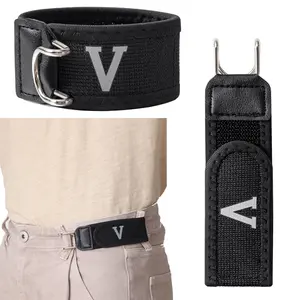 RYNEOCES Adjustable Buckleless Elastic Belt for Men No Buckle Invisible Stretch Belt Tactical Metal Hook Unisex EDC Everyday Carry Comfort Fit