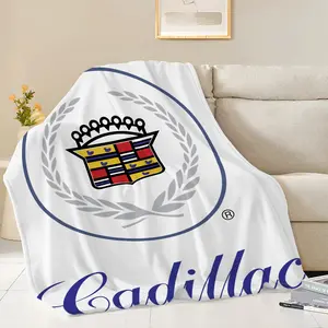 1 piece C-cadillac logo blanket, available in multiple sizes, washable in a washing machine, a warm and comfortable decorative Slogan Print Blanket, versatile gift blanket - home decoration accessories, comfortable home decoration