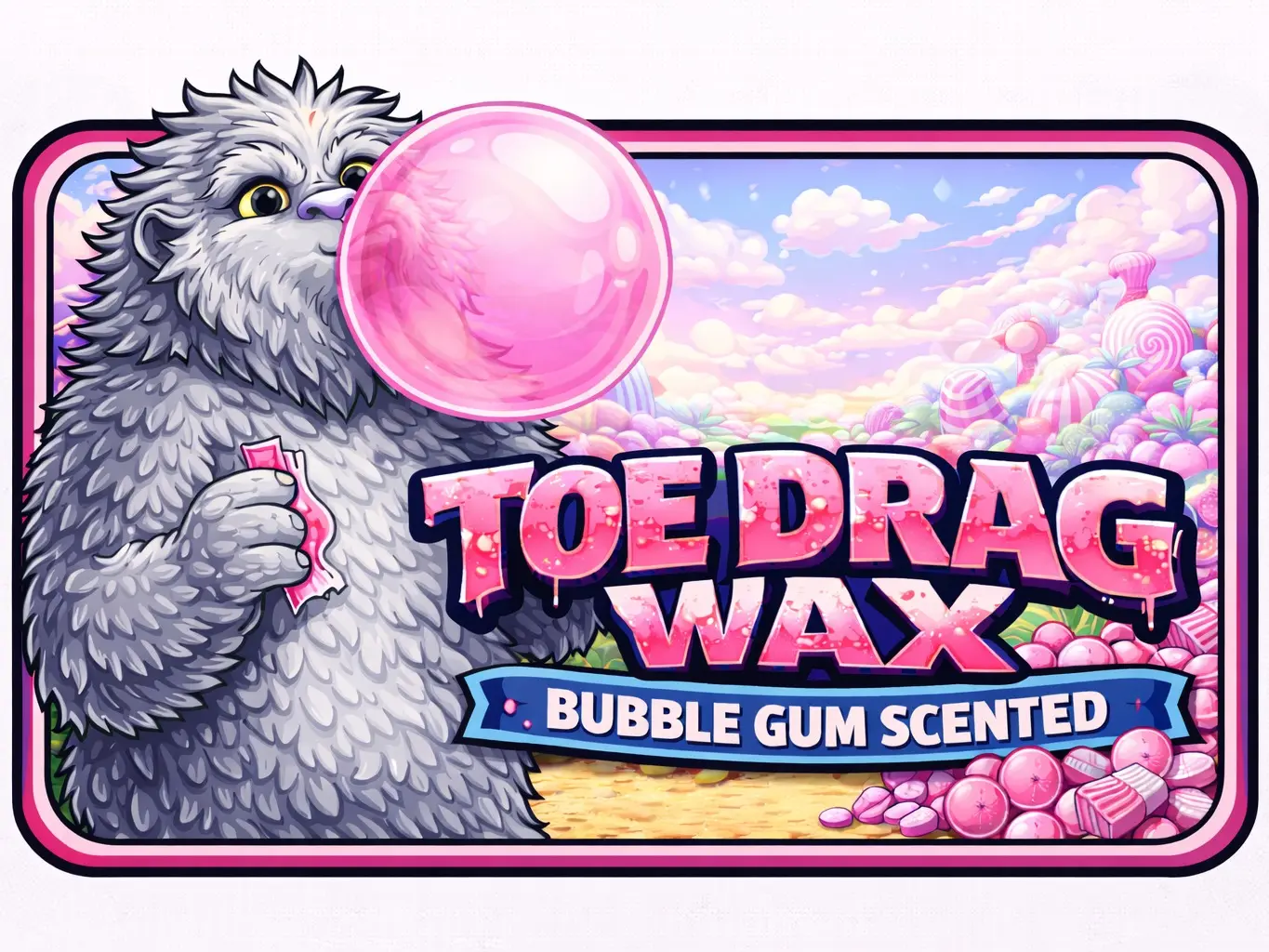 Toe Drag Wax 4 oz Performance Grip Hockey Wax - Bubble Gum Scented