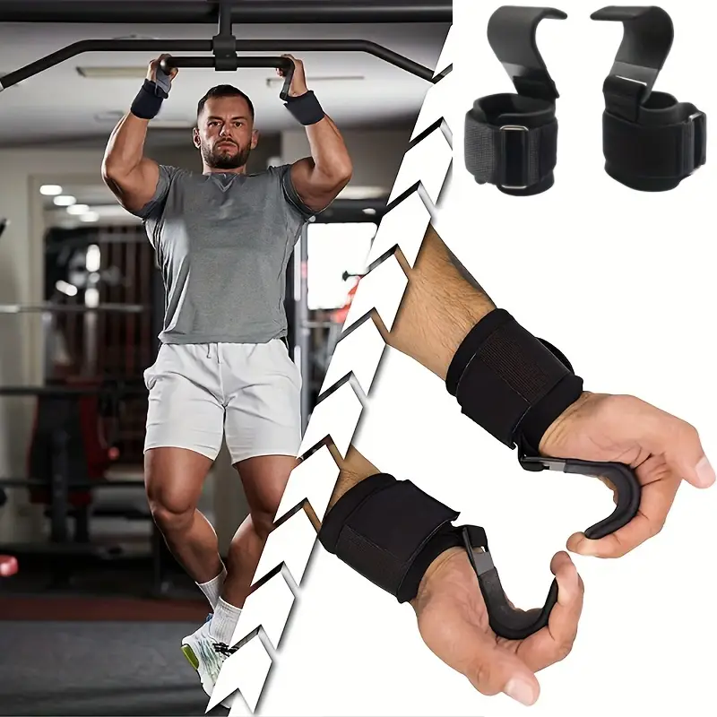 Weight Lifting Hooks, Summer Heavy Duty Lifting Wrist Straps, Pull Ups Deadlift Straps, Weight Lifting Grips for Home Gym, Fitness Accessories Gym Acc
