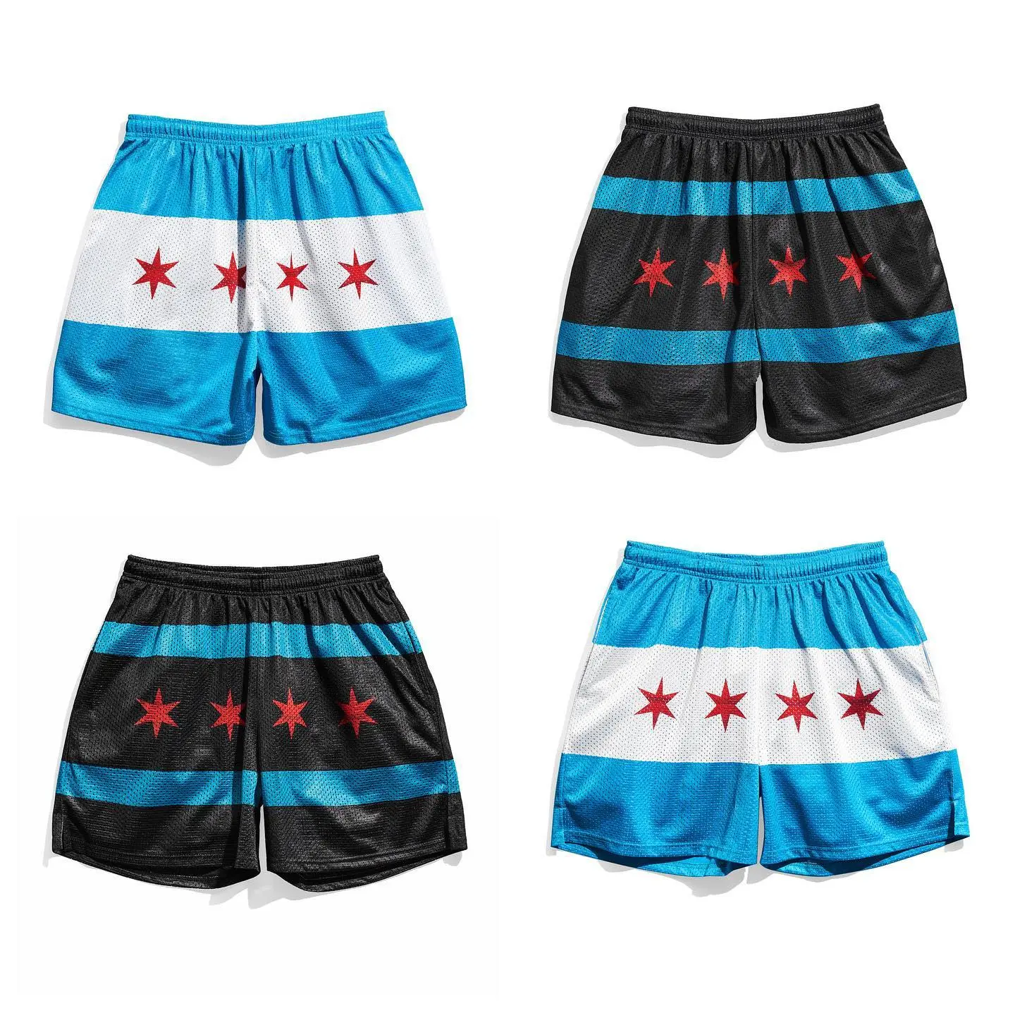 Chalk Line | The Chicago Retro Shorts – Premium Midweight Mesh Athletic Shorts for Men | Retro Gym Shorts | Streetwear & Everyday Casual Wear