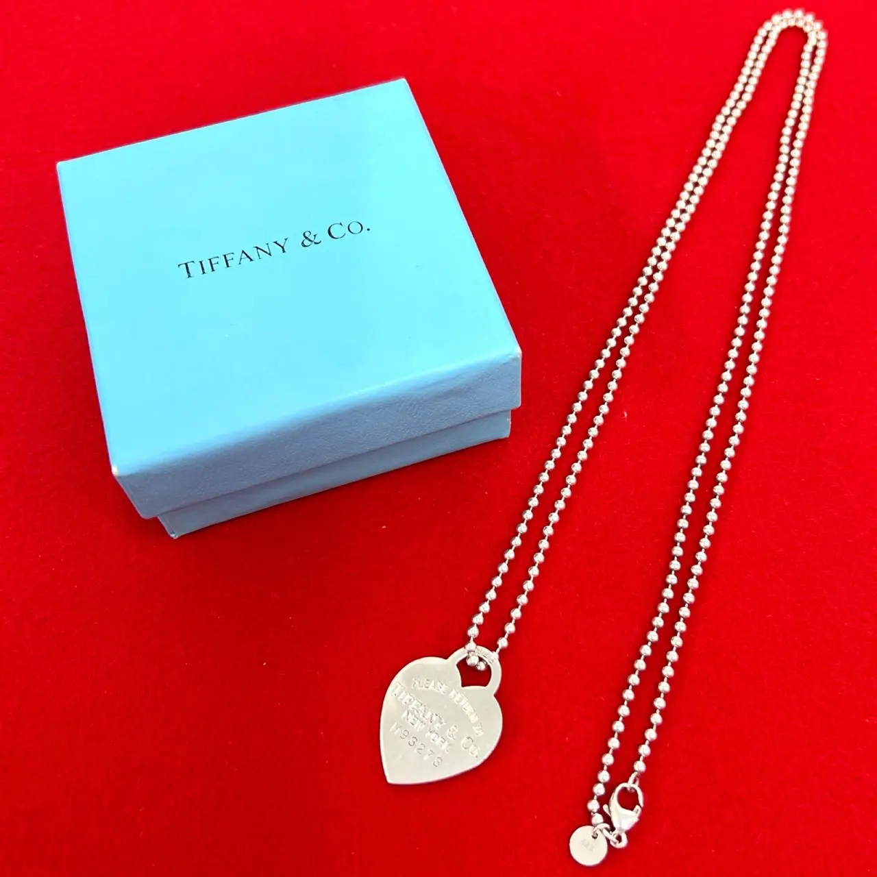 Pre-owned Tiffany & Co. Sterling Silver 925 (Ag925) Small Leather Goods Tiffany&Co. Return to Tiffany Silver Necklace