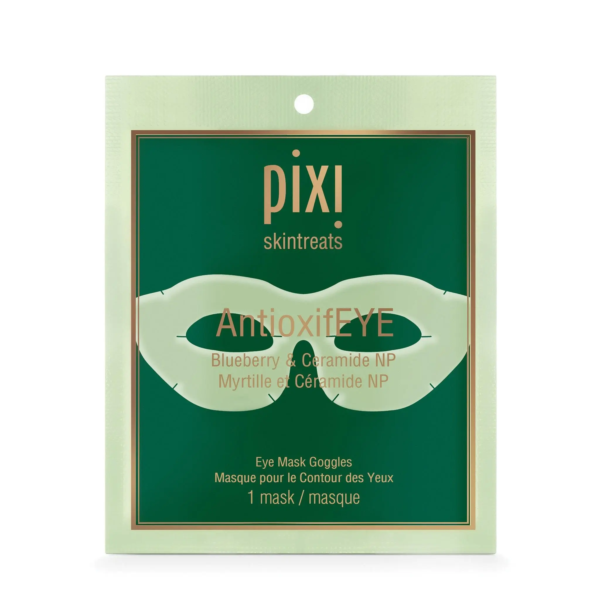 Pixi AntioxifEYE Vegan 3D Contoured Goggles, Advanced Hydration Eye Treatment, Smoother Under-Eye Care (1 Mask)