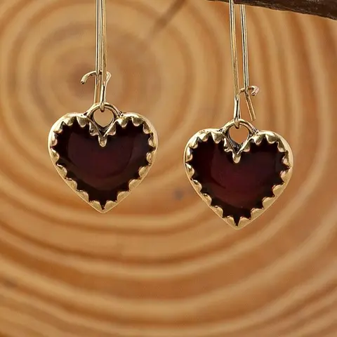 Fashionable Vintage Heart Shaped Dangle Earrings, High Quality Earrings, Fashion Jewelry for Party, Daily Clothing Decor, Trendy All-match & Exquisite Jewelry for Birthday Gift