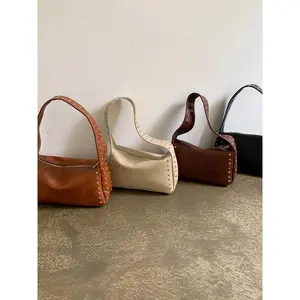 2026 Simple and high-end style fashionable rivet decoration armpit bag, retro exquisite personalized shoulder bag, crossbody bags, can accommodate mobile phones, lipstick, keys, suitable for daily commuting, dating, and gatherings