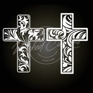 Leather Tool Cross Vinyl Decal