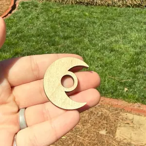 Moon Small Wooden Crystal Sphere Holder