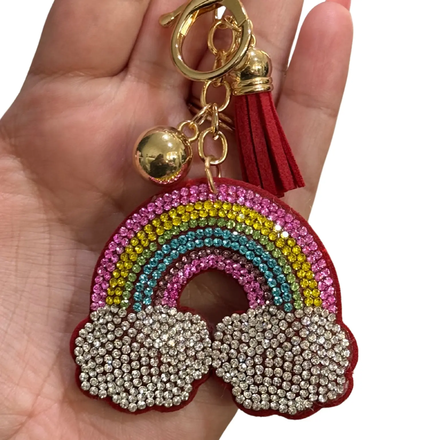 Rainbow & Clouds, Gold Hardware