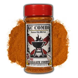 The Tailgate Foodie KC Combo Kansas City BBQ Rub Sweet & Smoky Seasoning for Ribs Brisket Pork & Chicken 5 oz BBQ Gift