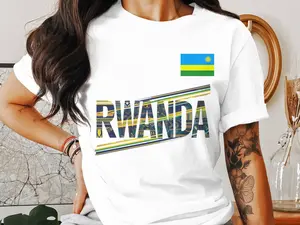 Eye-Catching Rwanda Artwork Shirt | Vibrant Rwanda Graphic Tee | Casual Style | Rwanda Heritage Graphic Tee | Stylish Rwanda Artwork Shirt