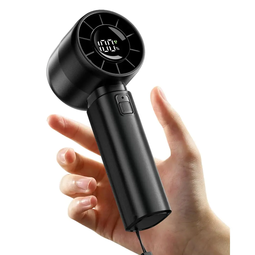 Coldsky Portable Handheld Fan 4000Mah Battery Operated with LED Display Handheld Personal Small Fan 5 Speed Mini Fan for Travel coldSky