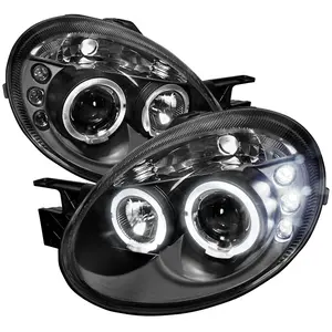 2003-2005 Dodge Neon Dual Halo Projector Headlights (Matte Black Housing/Clear Lens)