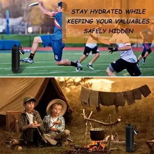 Outdoor Plastic Water Bottle Hidden Compartment, Secure Water Cup Box with Hidden Compartments, Portable Stainless Steel Insulated Flask, Sports Water Bottle