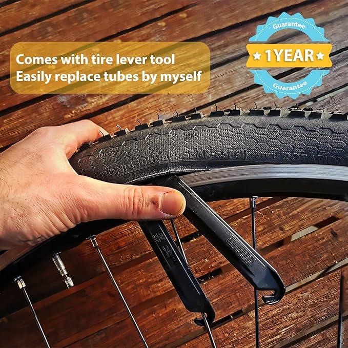 Hycline Fat Bike Inner Tube: 20/26x4.0 Inch 2-Pack Electric Fat Tire Tubes AV 32mm Schrader Valve, Premium Butyl Rubber Puncture Resistant Replacement T