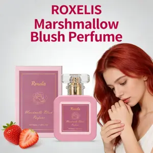 ROXELIS Marshmallow Blush Perfume Sweet Strawberry Vanilla Long-Lasting Fragrance Fruity Sweet Scent Portable Mist for Daily Dating Party