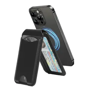 MagSafe Wallet-Adjustable Stand and Open ID Window, Magnetic Wallet for iPhone 17/16/15/14 Pro Max/14 Pro/14/14 Plus/13/12 Series, 9 Cards, Black Carbon Fiber