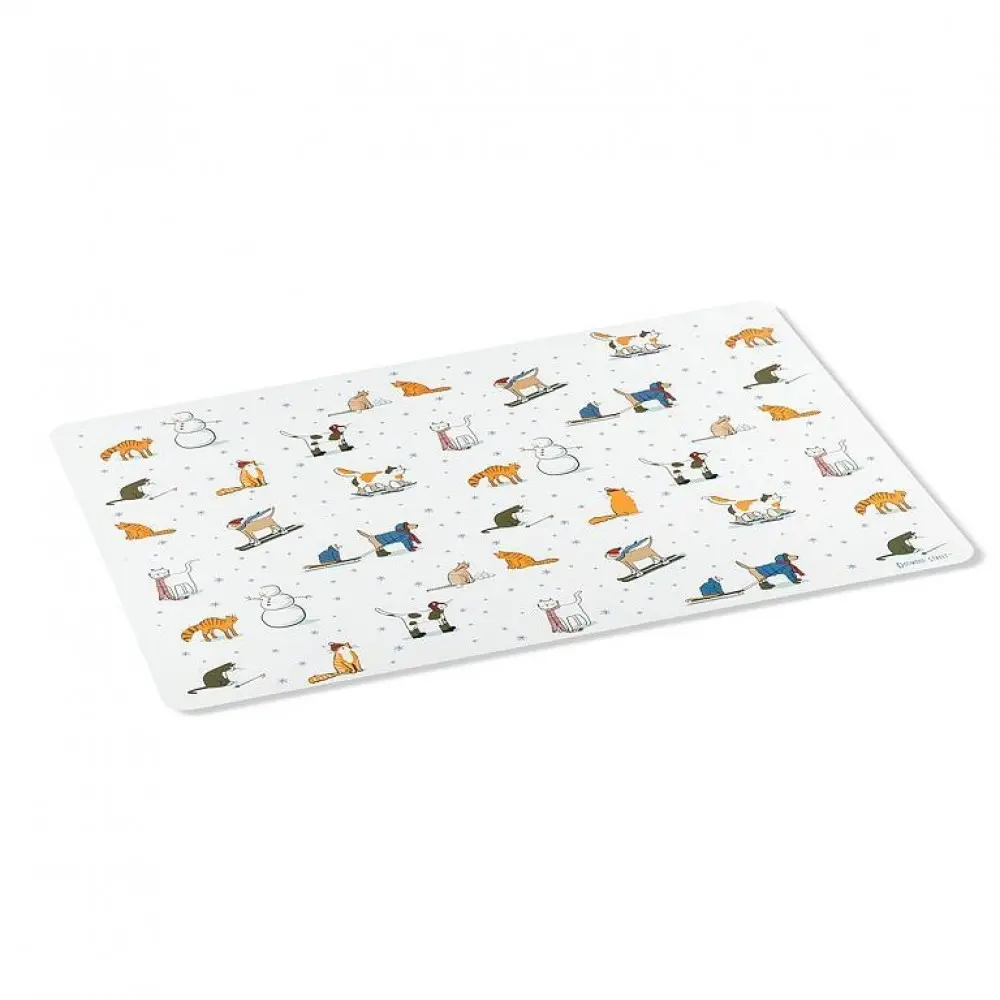 MDR Trading Inc. AB-27-TABLEMAT-WINTERCATSQ01 Winter Sports Cats Placemat